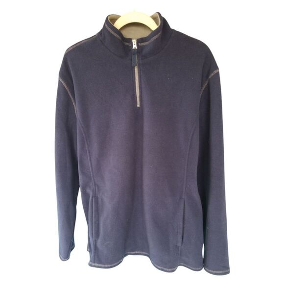 Club Room Quarter Zip Sweatshirt Blue Size Large - Picture 1 of 5